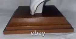 AK Kaiser W. Germany Bisque 8 Horse Head Porcelain Sculpture on Wood Base