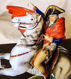 AK Kaiser W. Germany Napoleon I on a Rearing Horse 9 Porcelain Figurine