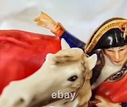 AK Kaiser W. Germany Napoleon I on a Rearing Horse 9 Porcelain Figurine