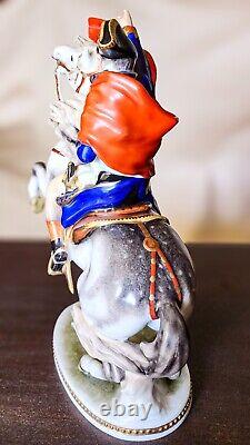 AK Kaiser W. Germany Napoleon I on a Rearing Horse 9 Porcelain Figurine