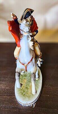 AK Kaiser W. Germany Napoleon I on a Rearing Horse 9 Porcelain Figurine