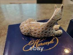 Adorable 1998 FOAL HORSE Figurine HEREND Porcelain Gold Fishnet 15451-0-00 MIB