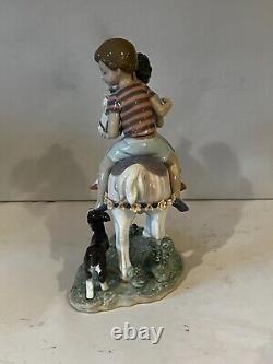 Adorable Lladro #6430 Pony Ride Two Boys On A Horse- Excellent/mint