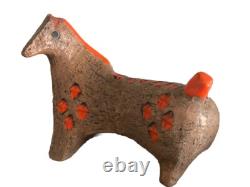 Aldo Londi Bitossi Orange Brown Horse RARE Damaged