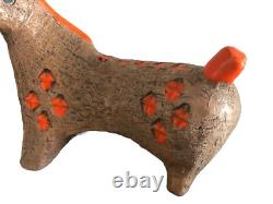 Aldo Londi Bitossi Orange Brown Horse RARE Damaged