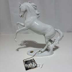 Alka Kunst Bavaria West Germany 11 Porcelain Rearing Horse 1955 Signed #380