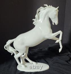 Alka Kunst Bavaria West Germany 11 Tall Porcelain Rearing Horse #380 1949-1956