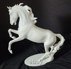 Alka Kunst Bavaria West Germany 11 Tall Porcelain Rearing Horse #380 1949-1956