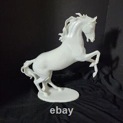 Alka Kunst Bavaria West Germany 11 Tall Porcelain Rearing Horse #380 1949-1956