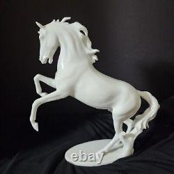 Alka Kunst Bavaria West Germany 11 Tall Porcelain Rearing Horse #380 1949-1956