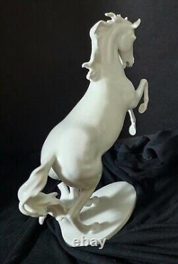 Alka Kunst Bavaria West Germany 11 Tall Porcelain Rearing Horse #380 1949-1956