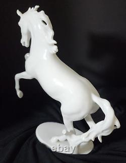 Alka Kunst Bavaria West Germany 11 Tall Porcelain Rearing Horse #380 1949-1956