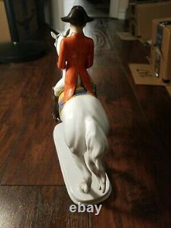 Alka Kunst bavaria Horse Rider Porcelain Figurine Passage West Germany 11 tall