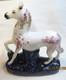 Amazingstafforshire Ware Englandwhite Horse With Purple & Gold On Blue Base