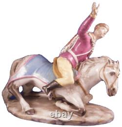 Antique 18thC Fuerstenberg Hussar on Horse Porcelain Figurine Porzellan Figur