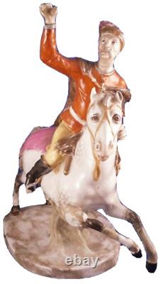 Antique 18thC Furstenberg Hussar on Horse Porcelain Figurine Porzellan Figur #2