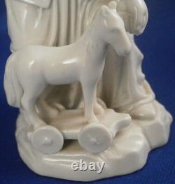 Antique 18thC Hochst Porcelain Girl Horse Figurine Figure Porzellan Figur Höchst