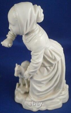 Antique 18thC Hochst Porcelain Girl Horse Figurine Figure Porzellan Figur Höchst