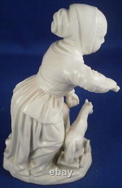 Antique 18thC Hochst Porcelain Girl Horse Figurine Figure Porzellan Figur Höchst