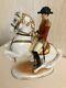 Antique 1920s Original Porcelain Figurine Horse Levade With Rider Austria-vienna