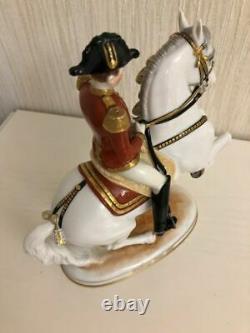 Antique 1920s original Porcelain figurine Horse Levade with Rider Austria-Vienna