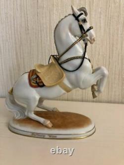 Antique 1920s original rare Porcelain figurine Horse Levade Wien Austria-Vienna