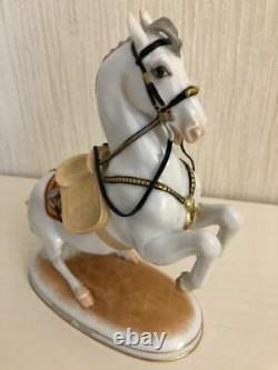Antique 1920s original rare Porcelain figurine Horse Levade Wien Austria-Vienna