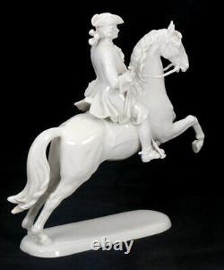 Antique 1930 Original Germany Rosenthal Porcelain Figure Rider Horse Hugo Meisel