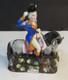 Antique 19th Century Staffordshire Porcelain George Washington On Horse Inkwell