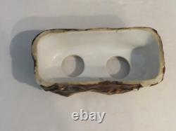 Antique 19th Century Staffordshire Porcelain George Washington On Horse Inkwell