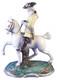Antique 20thc Nymphenburg Porcelain Horse & Rider Figurine Figure Hunter Asis