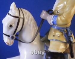 Antique 20thC Nymphenburg Porcelain Horse & Rider Figurine Figure Hunter AsIs