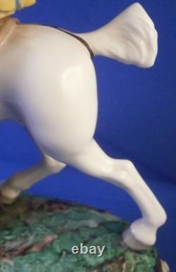 Antique 20thC Nymphenburg Porcelain Horse & Rider Figurine Figure Hunter AsIs