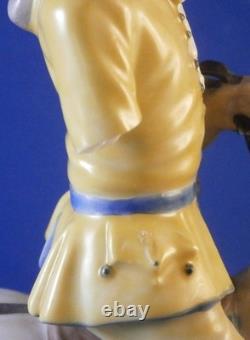 Antique 20thC Nymphenburg Porcelain Horse & Rider Figurine Figure Hunter AsIs
