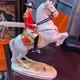 Antique Belvedere Wien Porcelain Horse & Rider Figurine White Red Uniform Gold