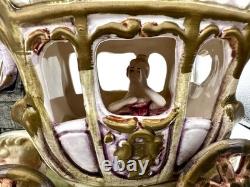 Antique Capodimonte Cinderella Carriage Horses Porcelain