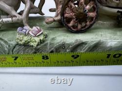 Antique Capodimonte Cinderella Carriage Horses Porcelain