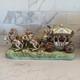 Antique Capodimonte Italian Porcelain Cinderella Horse Drawn Carriage Figurine
