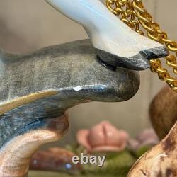 Antique Capodimonte Italian Porcelain Cinderella Horse Drawn Carriage Figurine