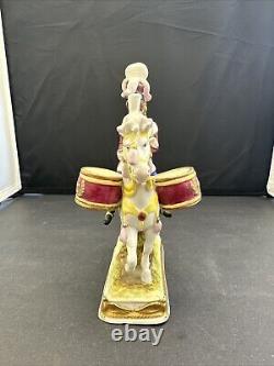 Antique Capodimonte Porcelain Horse & Rider Le Prince Eugene Pair