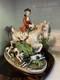Antique Capodimonte Porcelain Woman Horse Hounds Hunt Mistress Porcelain Statue