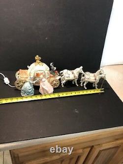 Antique Cinderella Horse Carriage Ball Stage Coach Night Light Music Box 21