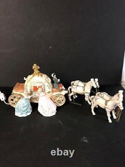 Antique Cinderella Horse Carriage Ball Stage Coach Night Light Music Box 21