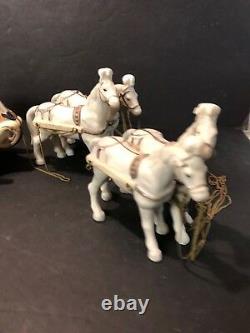 Antique Cinderella Horse Carriage Ball Stage Coach Night Light Music Box 21