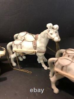 Antique Cinderella Horse Carriage Ball Stage Coach Night Light Music Box 21