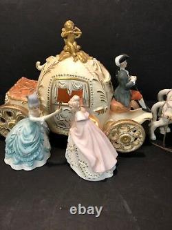 Antique Cinderella Horse Carriage Ball Stage Coach Night Light Music Box 21