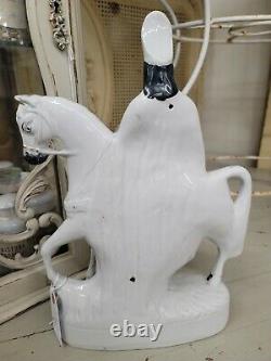 Antique English Staffordshire Royal On Horse Figurine Statue Circa 1800's