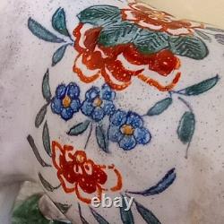 Antique French Faience Porcelain Horse Figurine polychrome paint