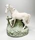 Antique German Bisque Porcelain Horse Fence Figurine #3423