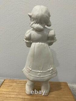 Antique German Carl Schneider Bisque Porcelain Figurine Girl with Toy Horse